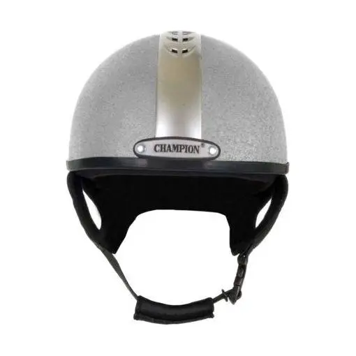 Champion Ventair Deluxe Jockey Helmet Silver/Silver 1