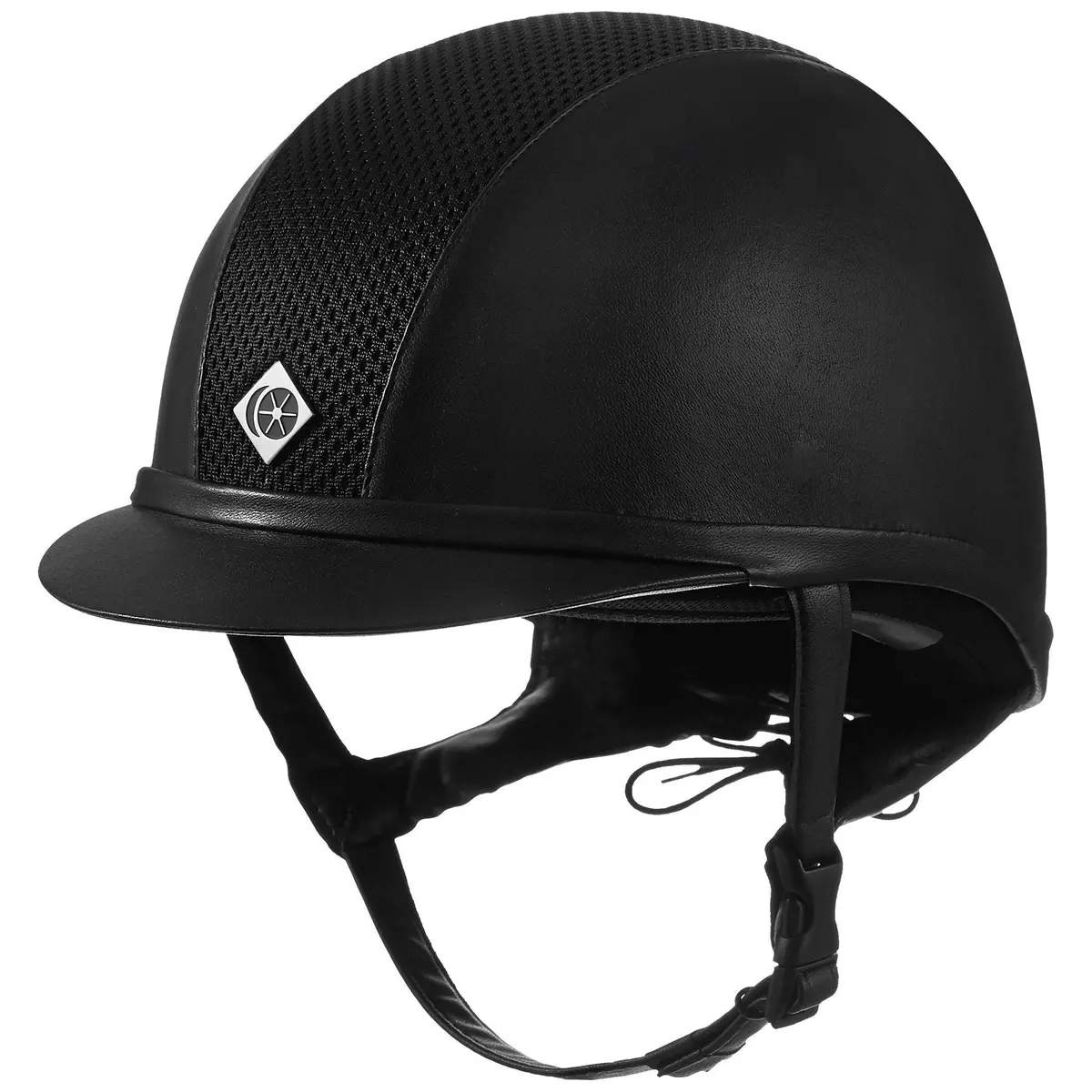 Charles Owen Ayr8 Plus Leather Look - Riding Hat - Black 1