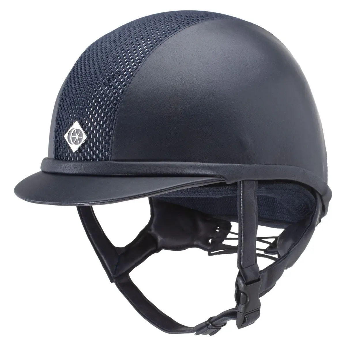 Charles Owen Ayr8 Plus Leather Look - Riding Hats - Navy 1