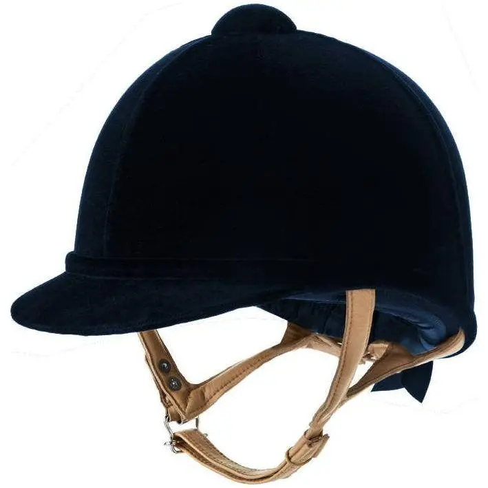 Charles Owen Fian Velvet Riding Hat - Navy 1