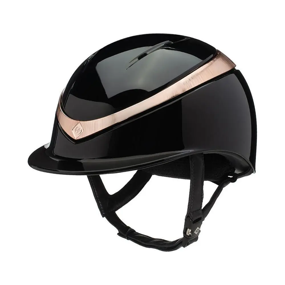 Charles Owen Halo Luxe - Riding Hat - Black/Rose Gold 1