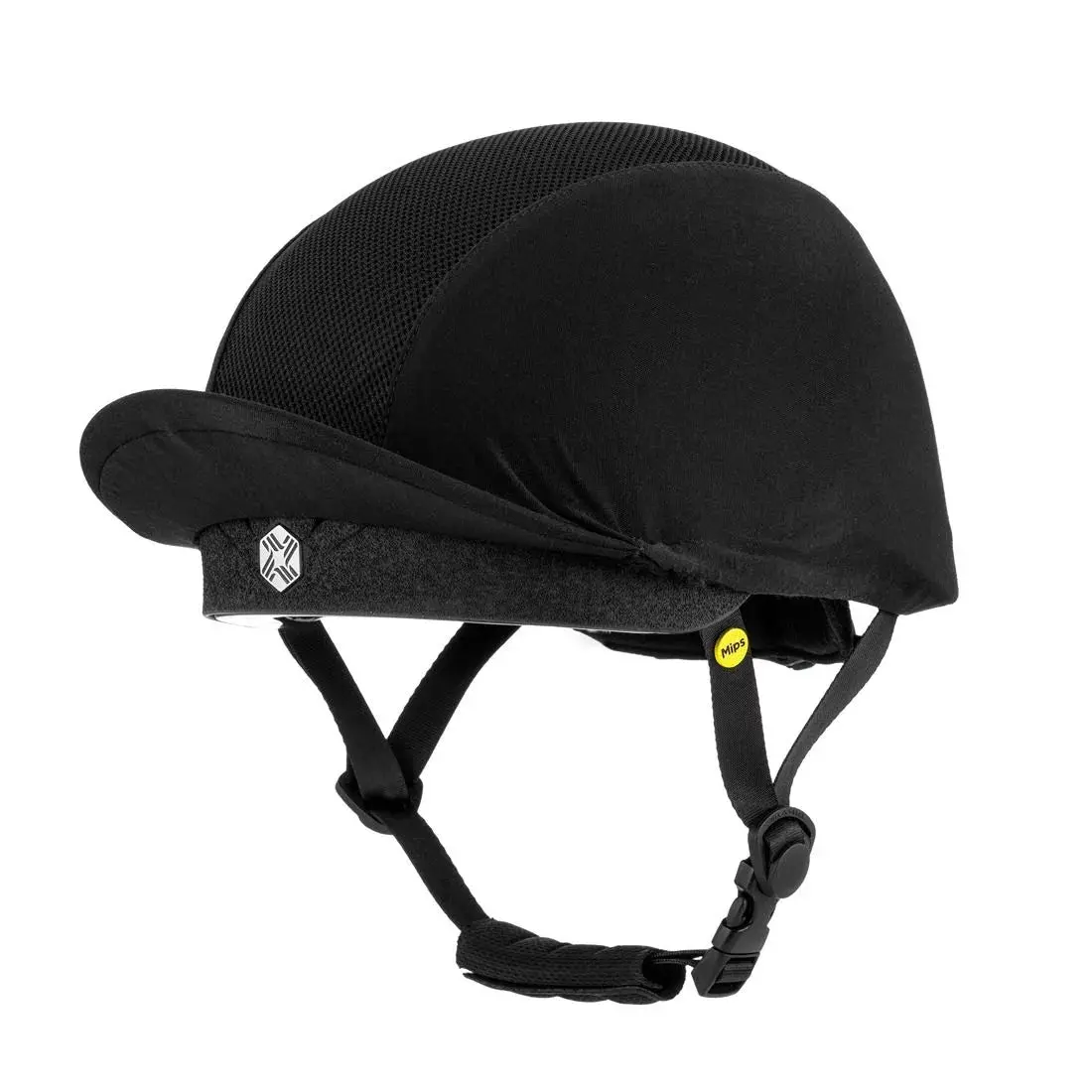 Charles Owen Phoenix Jockey Skull Riding Hat With Mips - Silver Badge 1