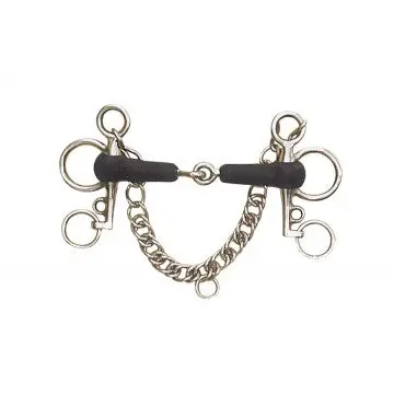 Stainless Steel Rubber Mouth Tom Thumb Pelham 1