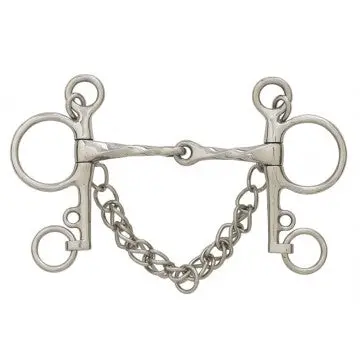 Stainless Steel Slow Twist Joint Mouth Pelham 1