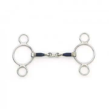 Blue Steel 2 Ring French Link Gag 1