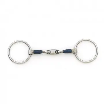 Blue Steel Oval Peanut Mouth Loose Ring 1