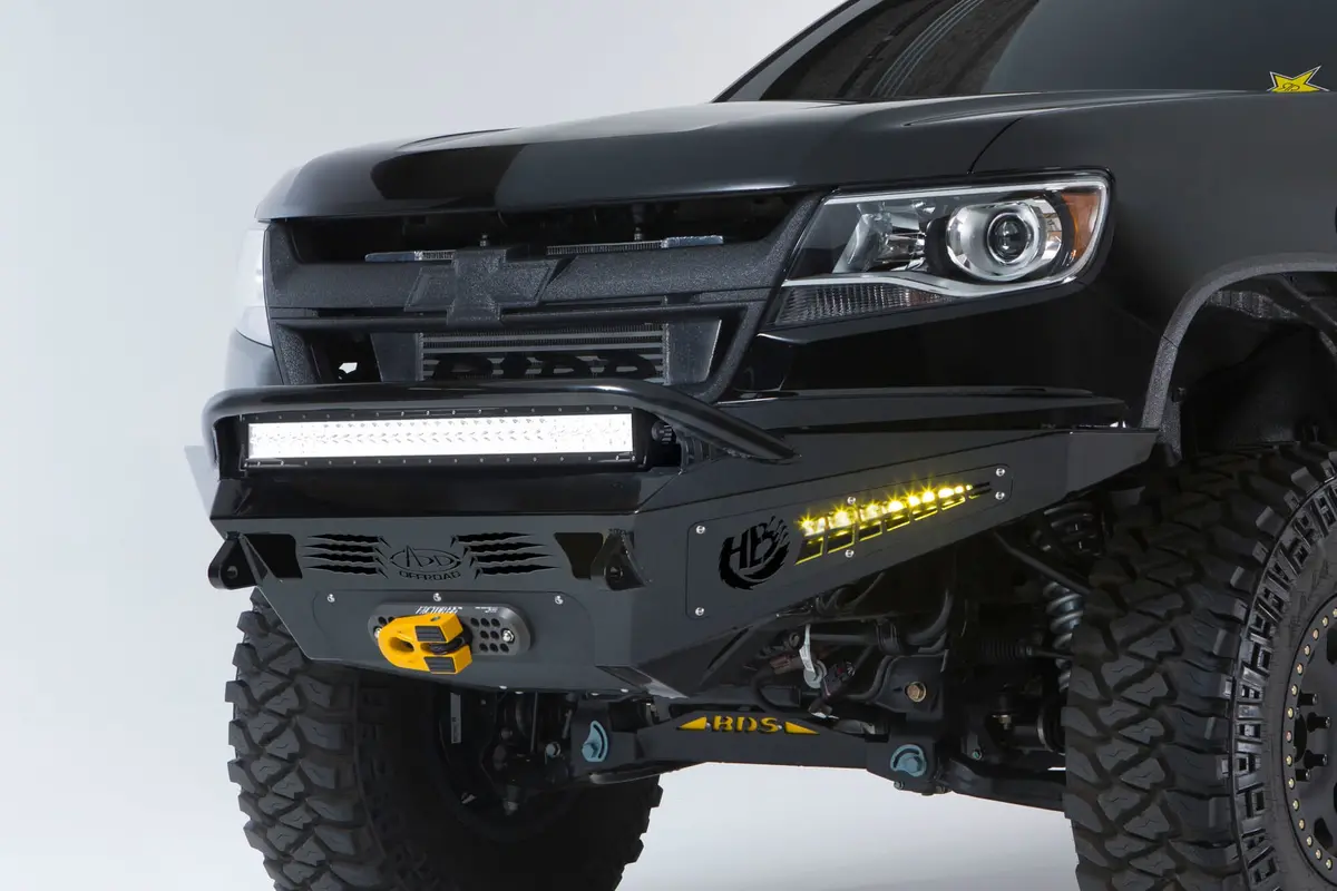 Addictive Desert Designs | Heritage | 2015 - 2020 Chevy Colorado / Gmc Canyon Honeybadger Winch Front Bumper - F357382720103 1