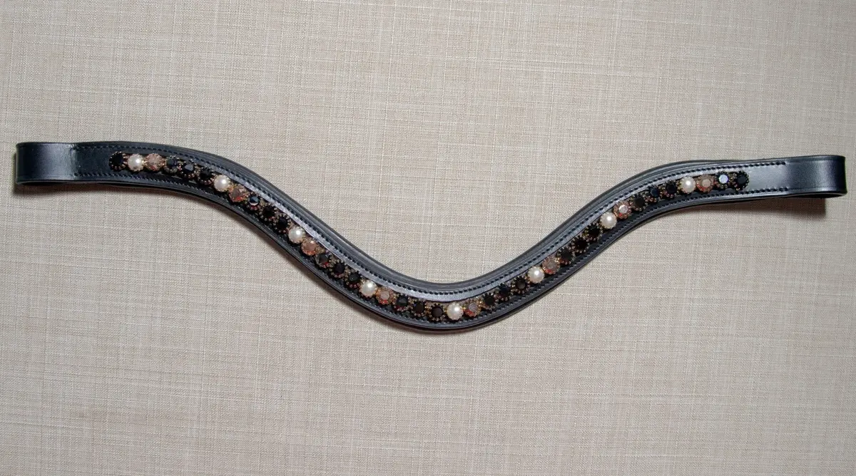 Kl Red Barn Curved Cobalt & Copper Browband 1