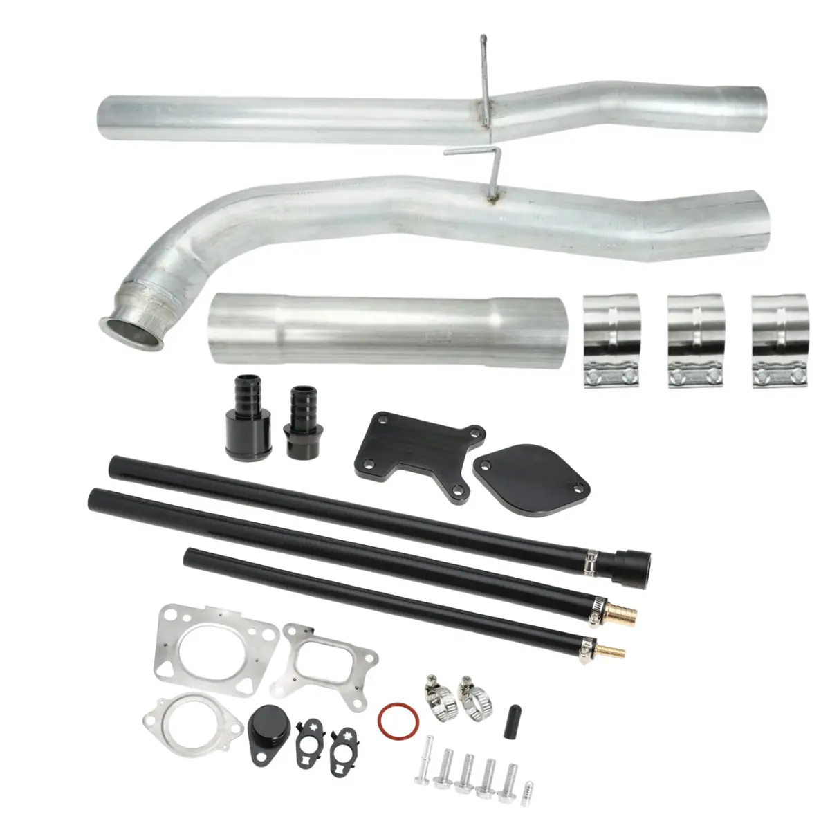 4" Dpf Delete Pipe & Egr Cooler Delete Kit For 2017-2022 6.6L Duramax L5p Chevy Silverado 2500 3500 1