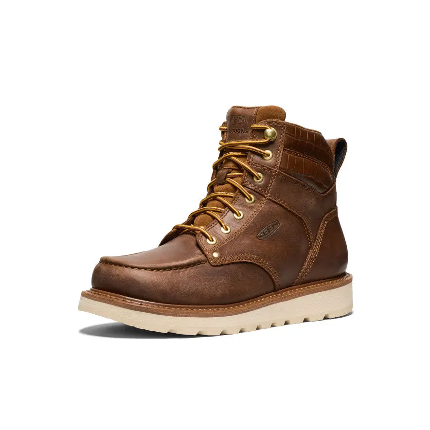 Men's Cincinnati 6" Boot (Soft Toe) X Noon Goons | Leather Brown/Off White 3