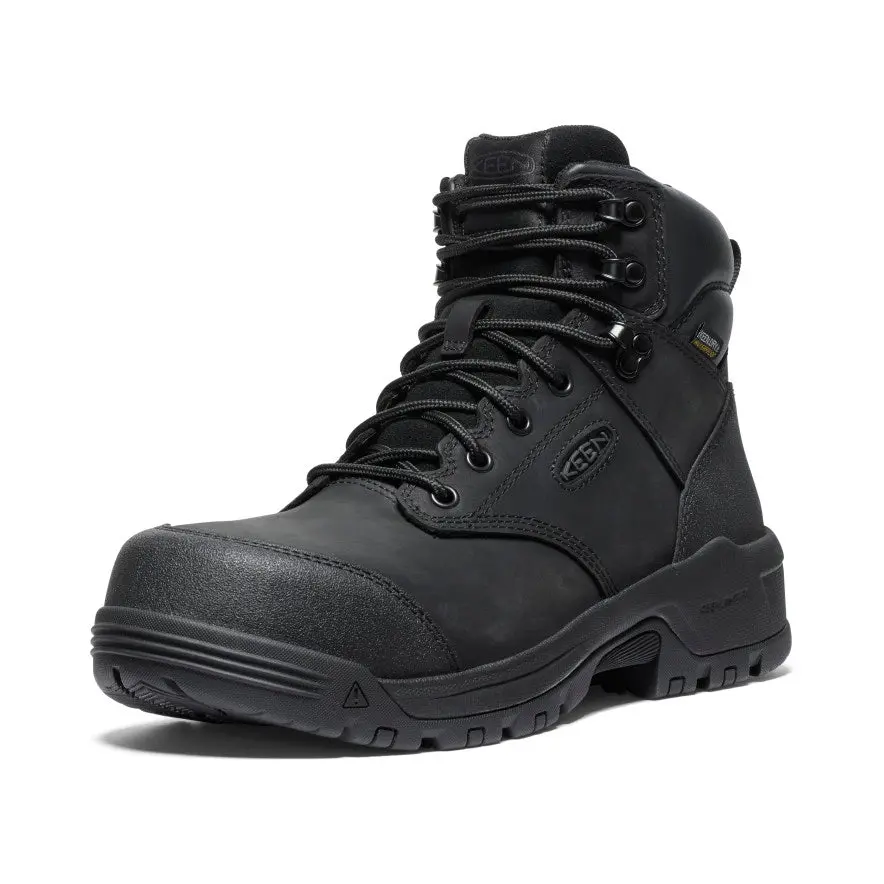 Men's Evanston 6" Waterproof Boot (Carbon Toe) | Black/Black 3