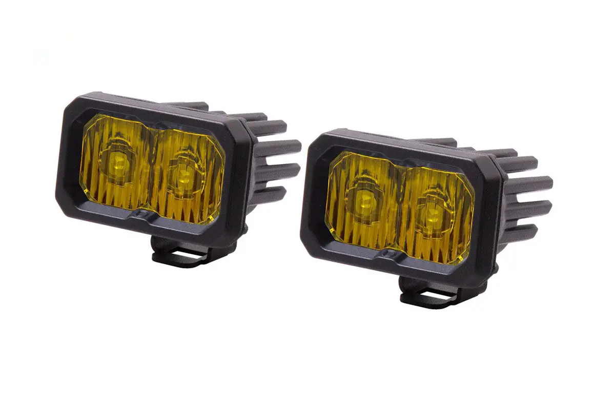 Diode Dynamics Ssc2 Stage Series 2" Yellow Standard Led Pod (Pair) (Backlit) (Ver 1.0) 1