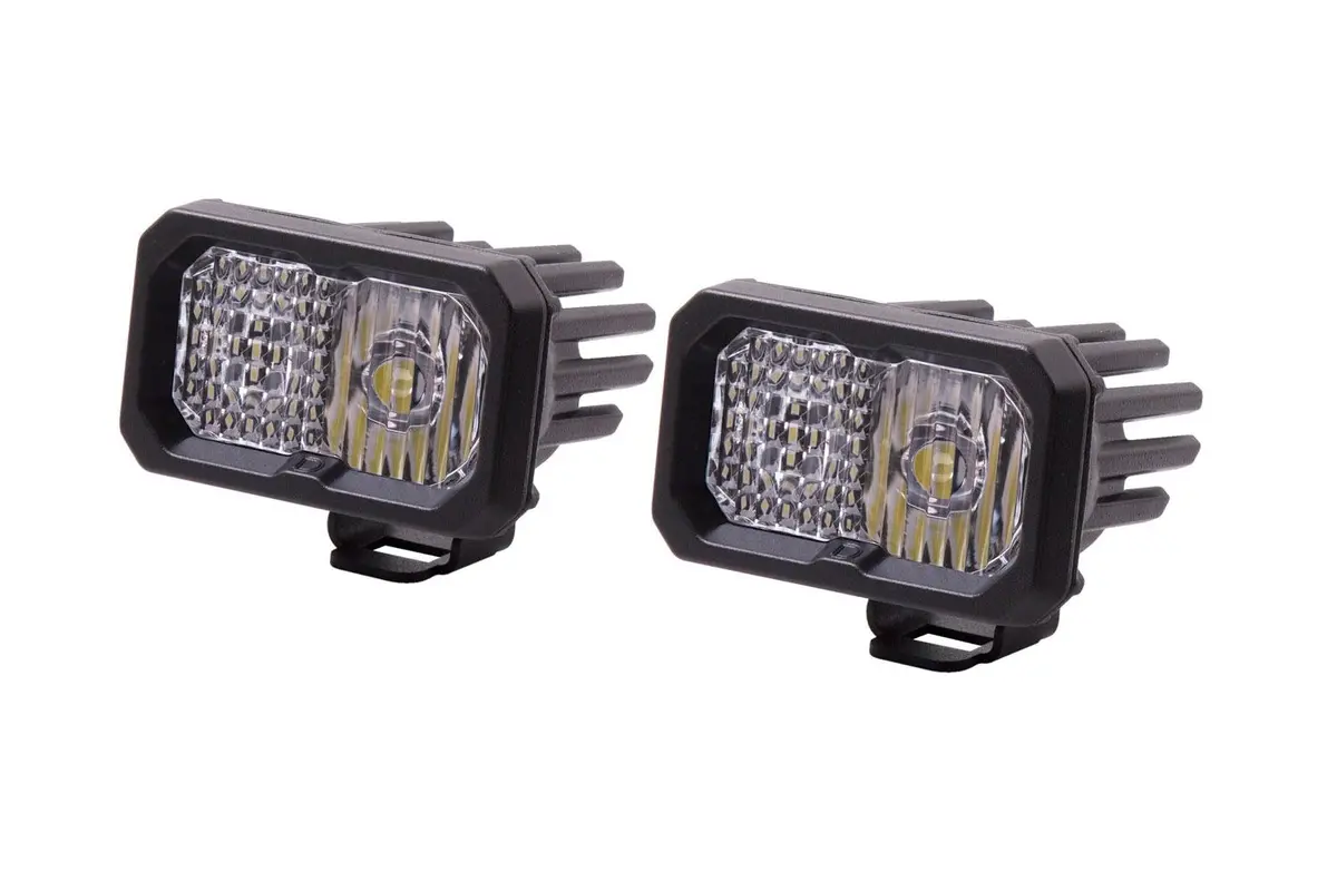 Diode Dynamics Ssc2 Stage Series 2" Pro White Standard Led Pod (Pair) (Backlit) (Ver 1.0) 1