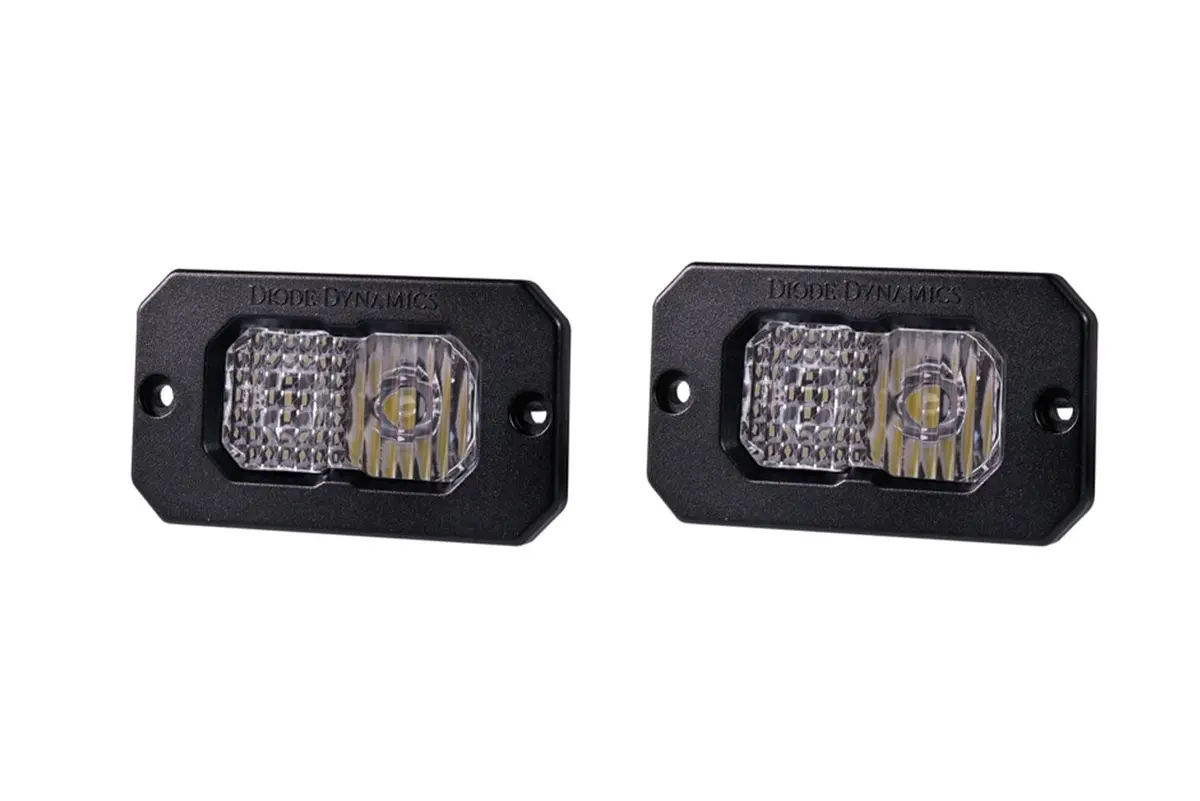 Diode Dynamics Stage Series 2" White Sport Flush Mount Led Pod (Pair) 8