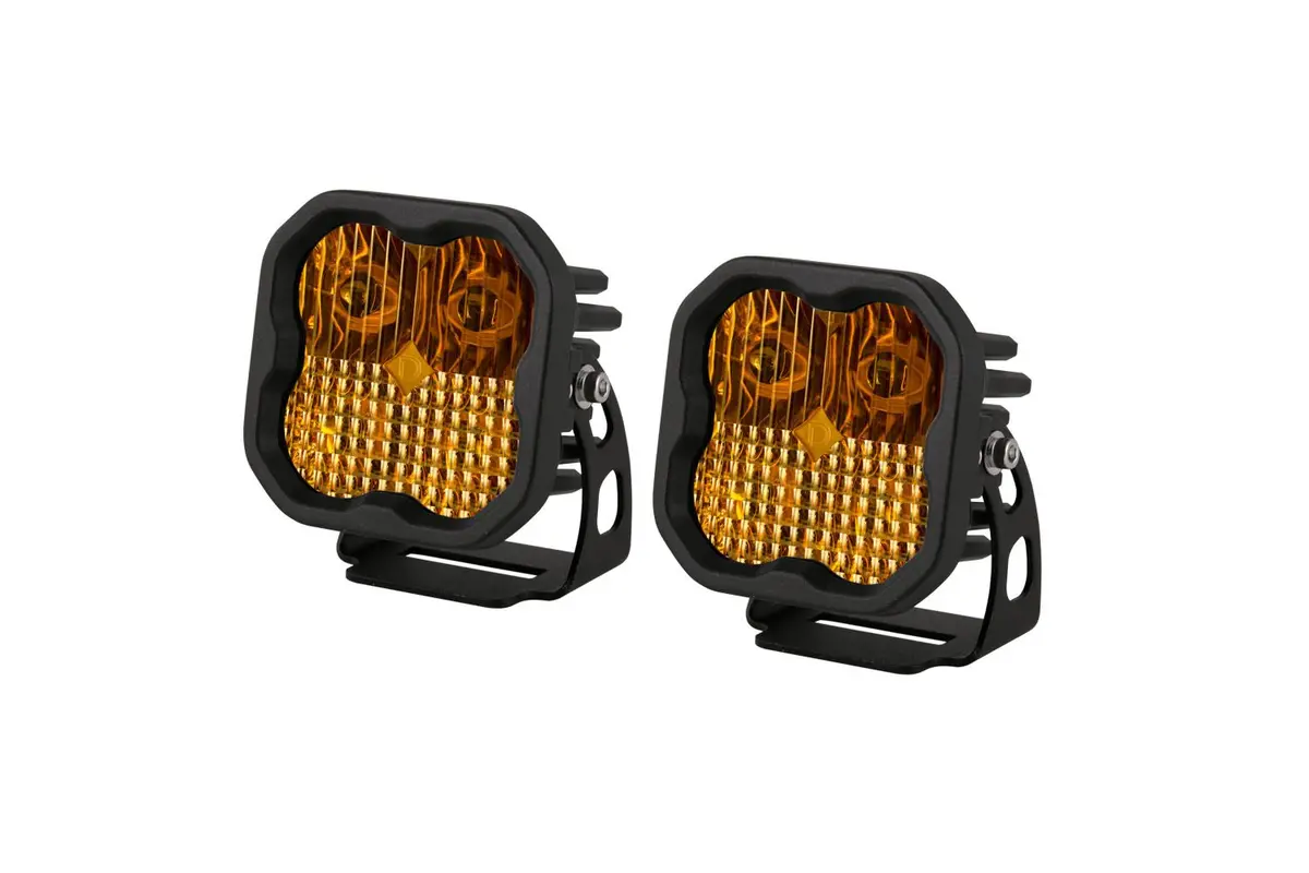 Diode Dynamics Ss3 Stage Series 3" (Yellow) Max Standard Led Pod W/ Amber Backlights (Pair) 3
