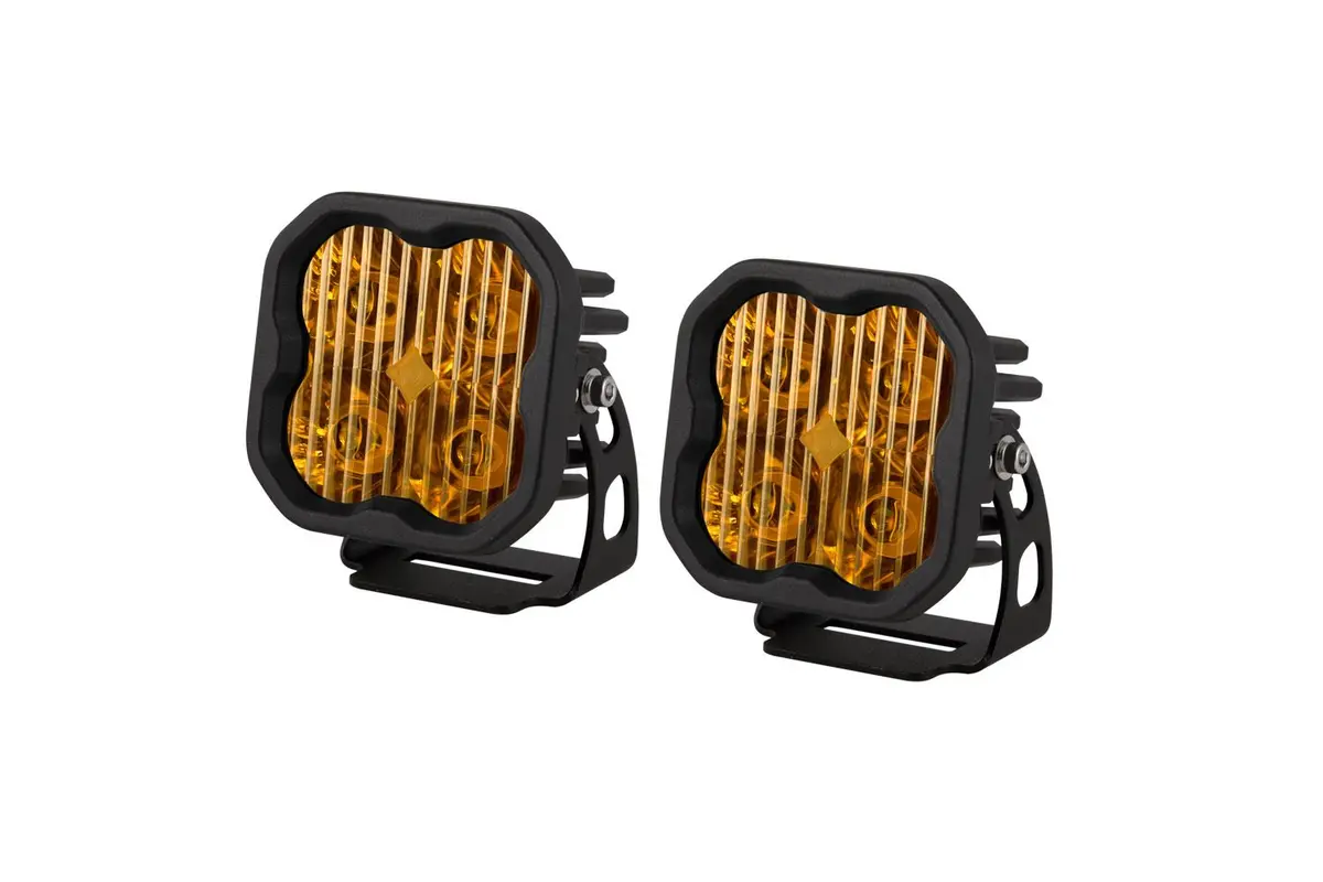 Diode Dynamics Ss3 Stage Series 3" (Yellow) Max Standard Led Pod W/ Amber Backlights (Pair) 2