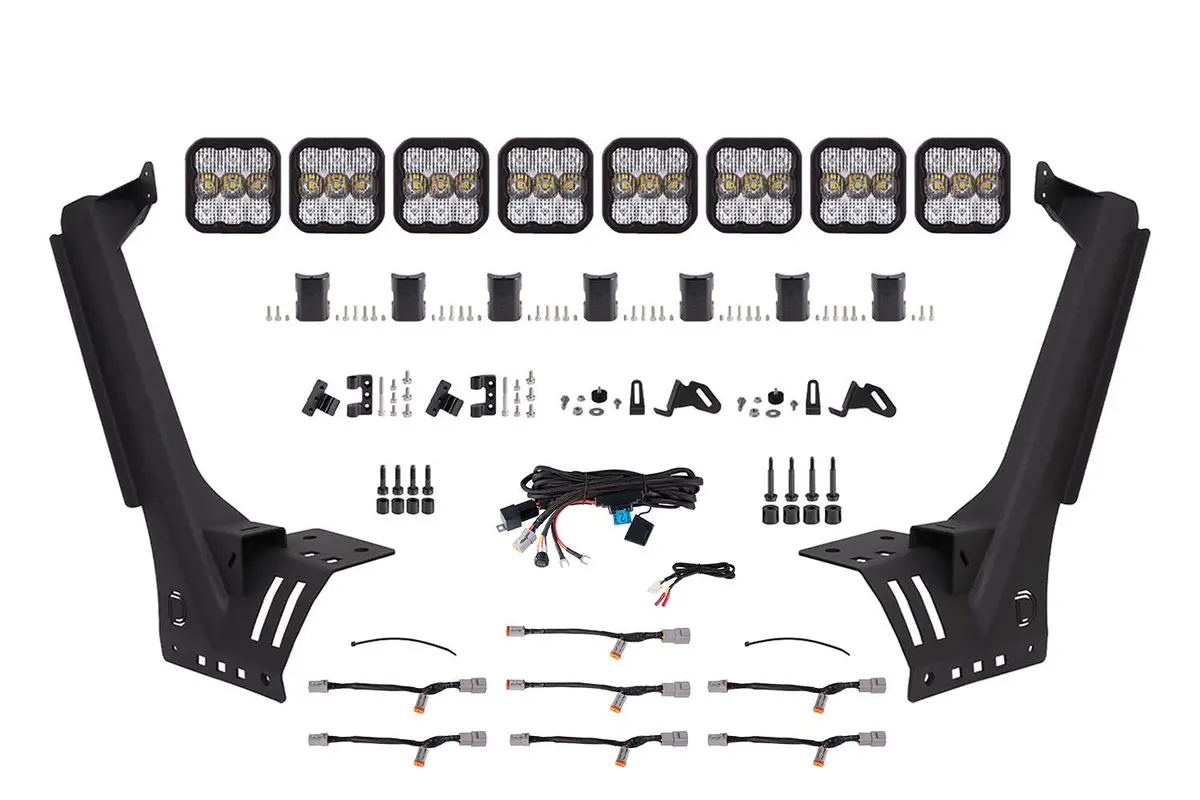 Ss5 Windshield Crosslink Lightbar Kit For 2020-2023 Jeep Gladiator 1