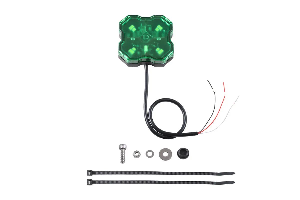 Diode Dynamics Stage Series Single-Color Led Rock Light, Green Hookup (One) - Dd7432 1