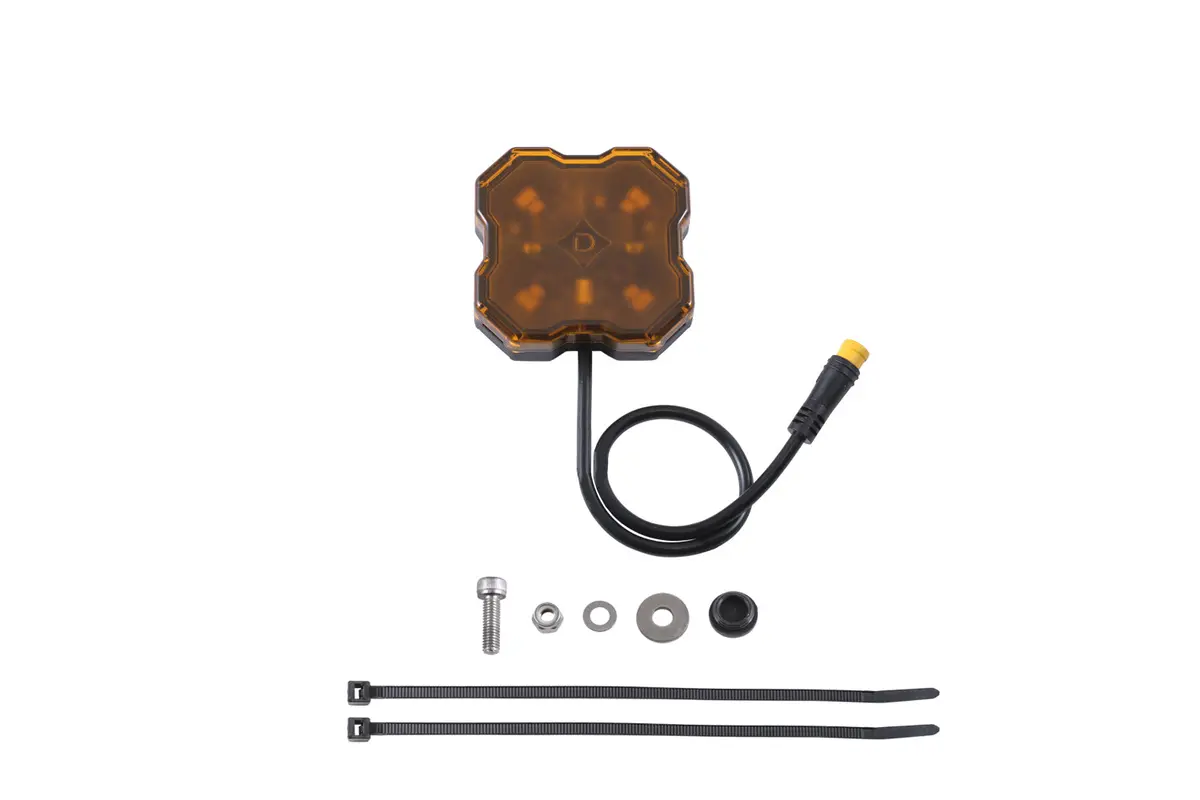 Diode Dynamics Stage Series Single-Color Led Rock Light, Amber M8 (One) - Dd7436 1