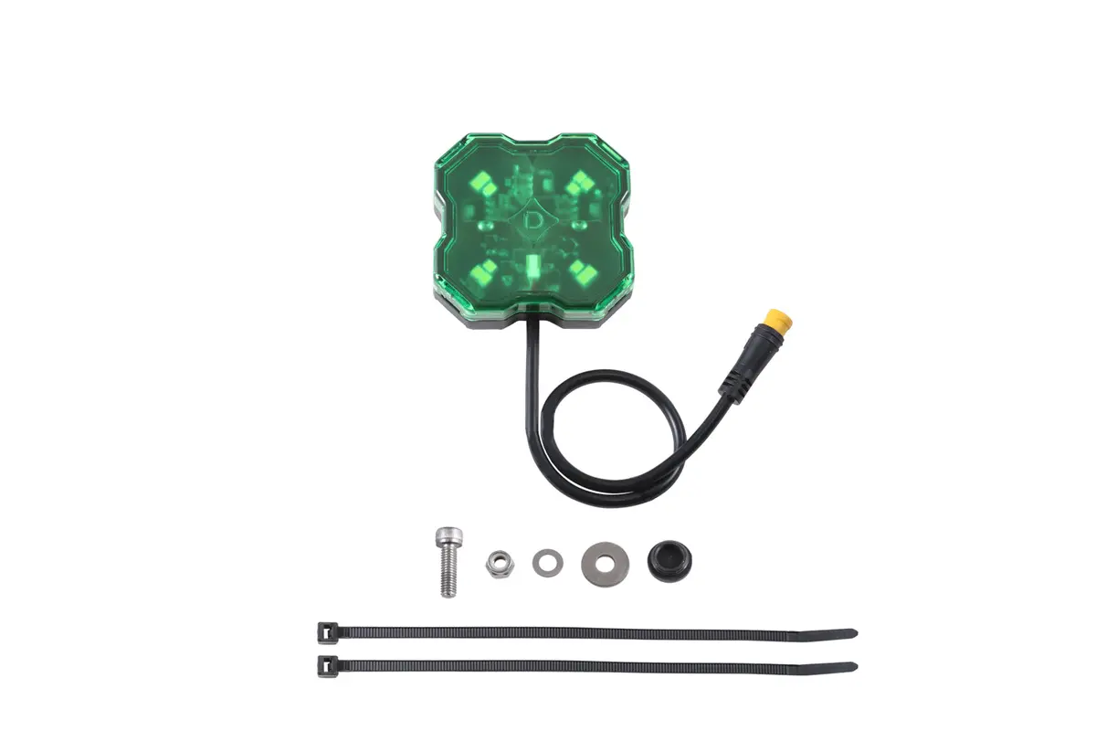 Diode Dynamics Stage Series Single-Color Led Rock Light, Green M8 (One) - Dd7438 1