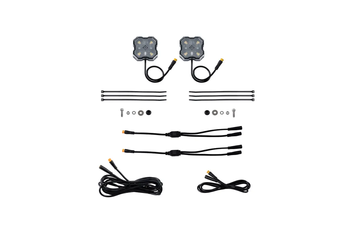 Diode Dynamics Stage Series Single-Color Led Rock Light, White Diffused M8 (2-Pack) - Dd7456 1