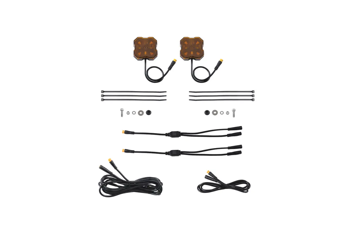 Diode Dynamics Stage Series Single-Color Led Rock Light, Amber M8 (2-Pack) - Dd7457 1