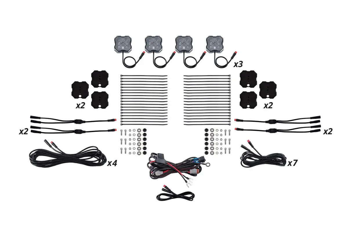Stage Series Rgbw Led Rock Light Kit ( 4 / 8 / 12 ) Pack 10