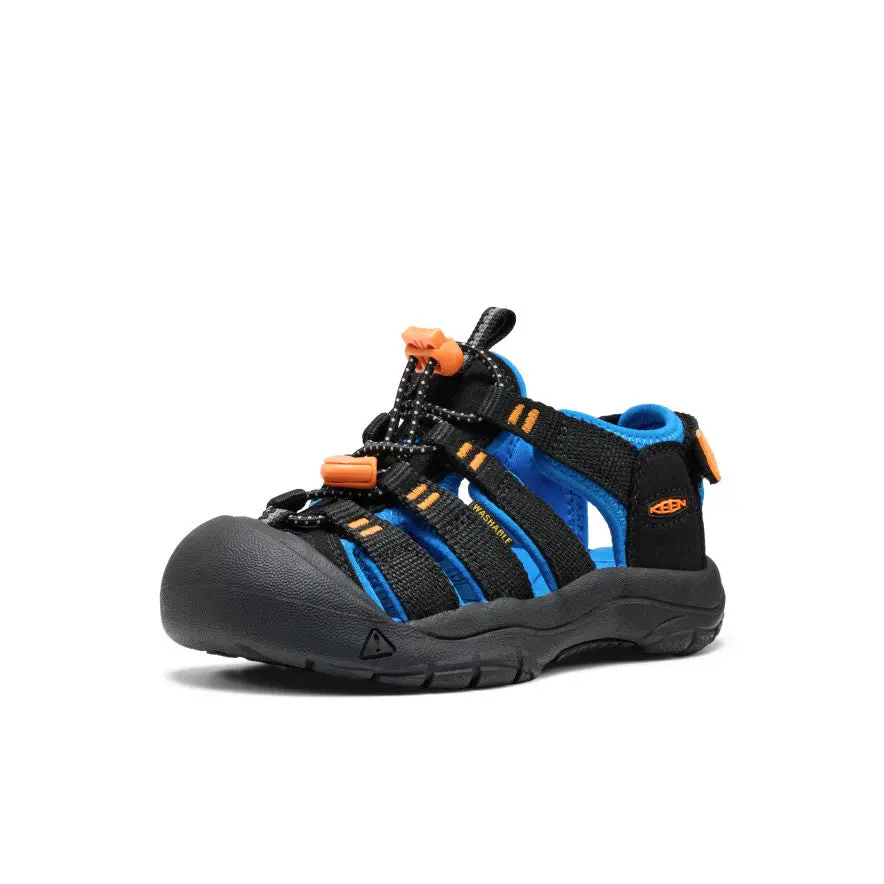 Little Kids' Newport Boundless Sandal | Black/Precious Blue 3