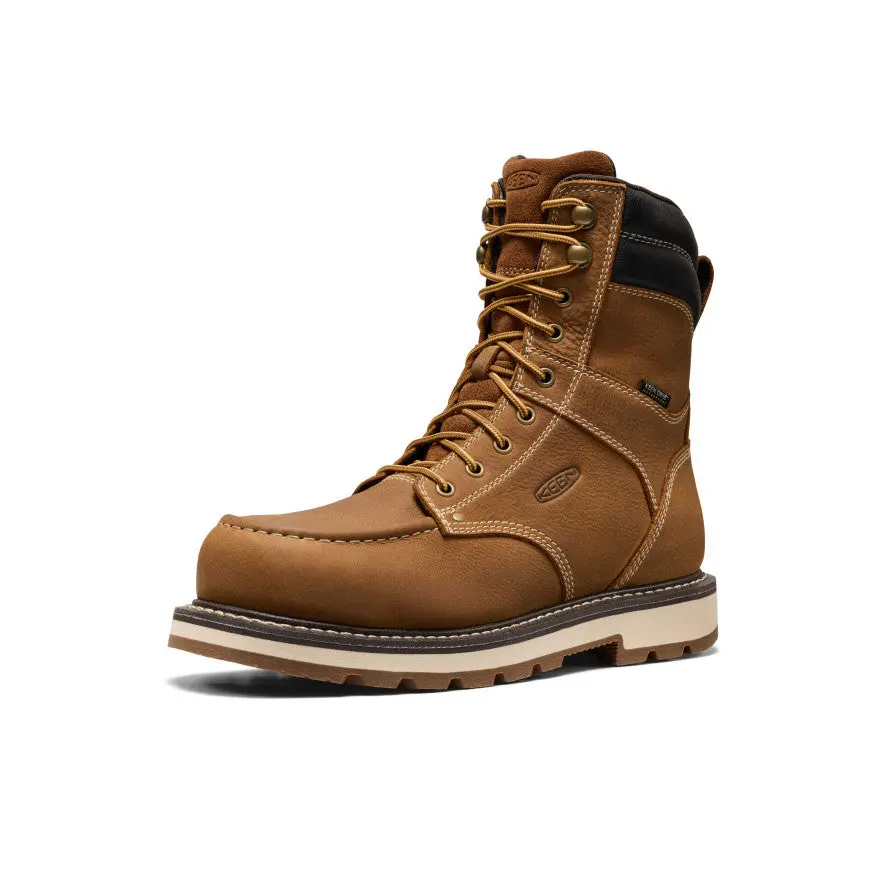 Men's Cincinnati 8" Waterproof 90° Heel Boot (Carbon Toe) | Belgian/Sandshell 3
