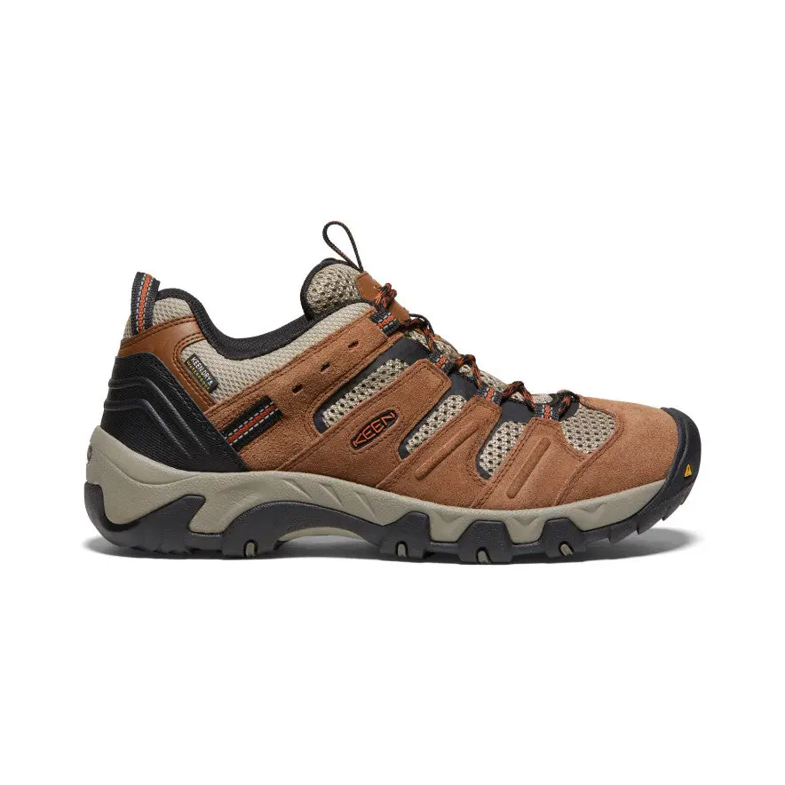 Men's Headout Waterproof Hiking Shoe  |  Bison/Fossil Orange 1