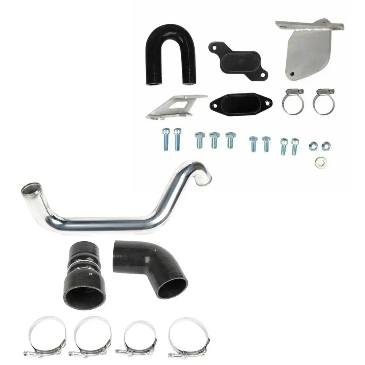 For 6.6L Duramax Lmm Egr Delete Kit & Intercooler Pipe For 2007 - 2010 Chevy Silverado Gmc Sierra 2500 3500 Hd 1