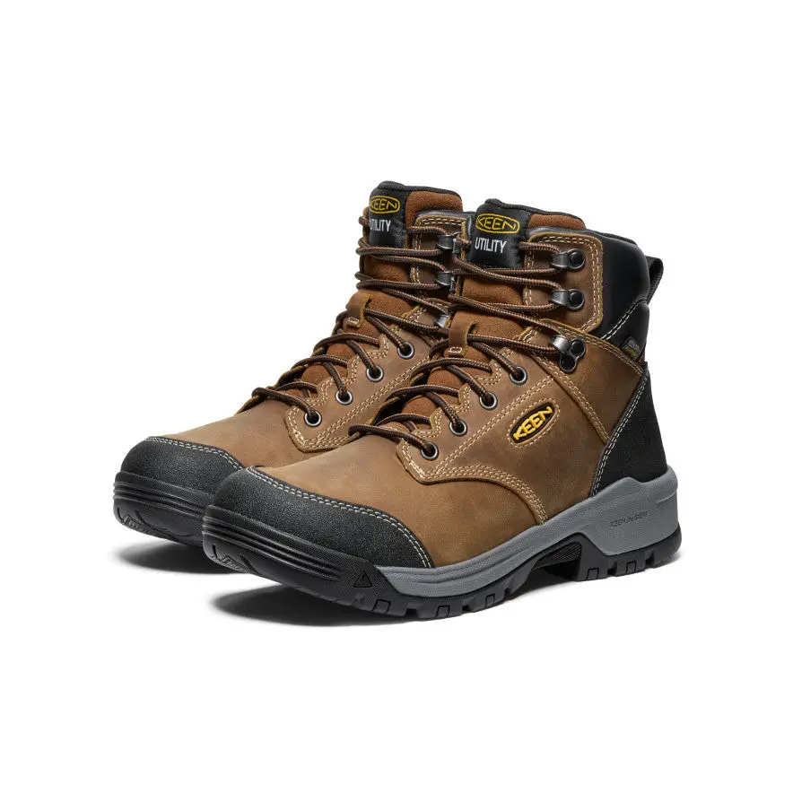 Men's Evanston 6" Waterproof Boot (Soft Toe) | Bison/Black 2