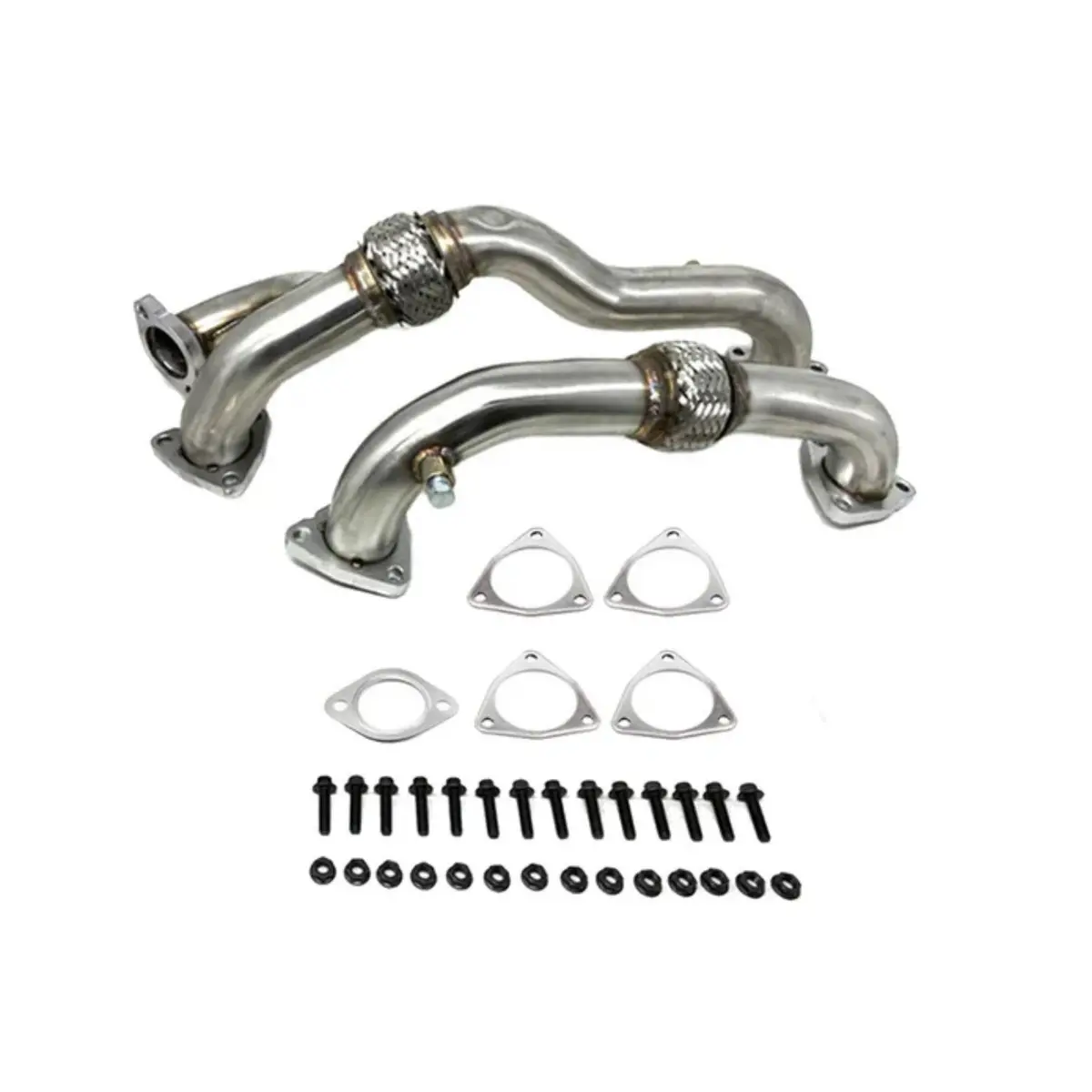 Heavy Duty Polished Exhaust Up-Pipe For 6.4L Powerstroke Ford F250 F350 1