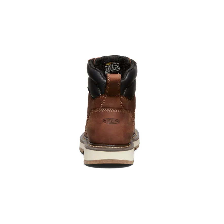 Men's Cincinnati 6" Waterproof 90° Heel Boot (Carbon Toe) | Tuscan Red/Sandshell 5