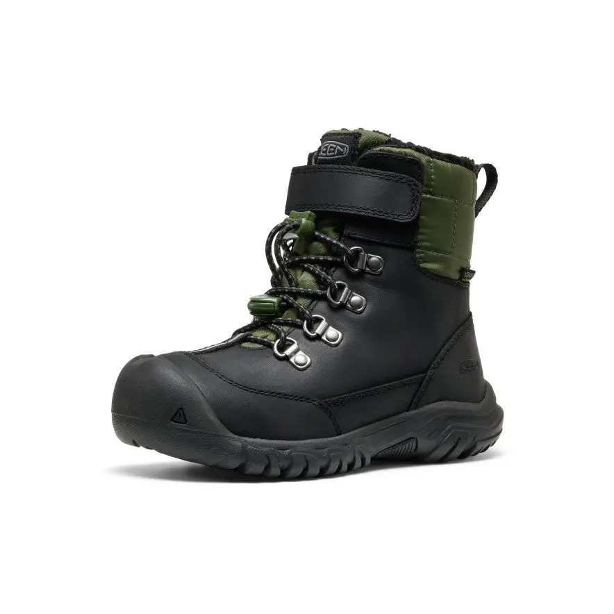 Little Kids' Kanibou Waterproof Winter Boot | Black/Bronze Green 3