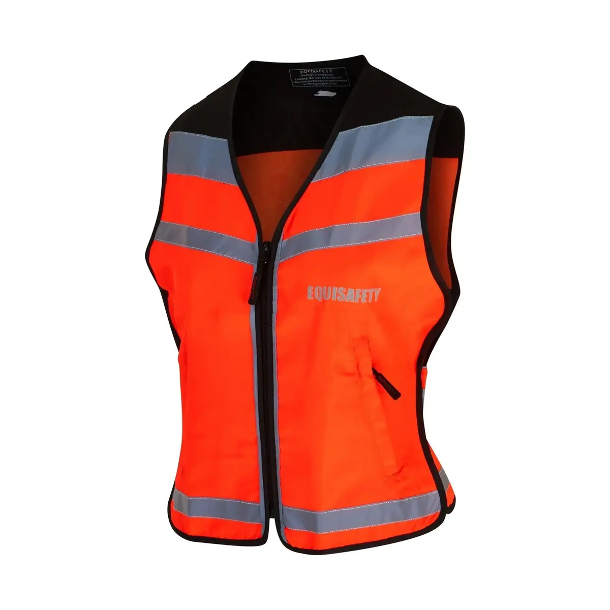 Equisafety Child Hi Vis Waistcoat- Horse In Training - Orange 1