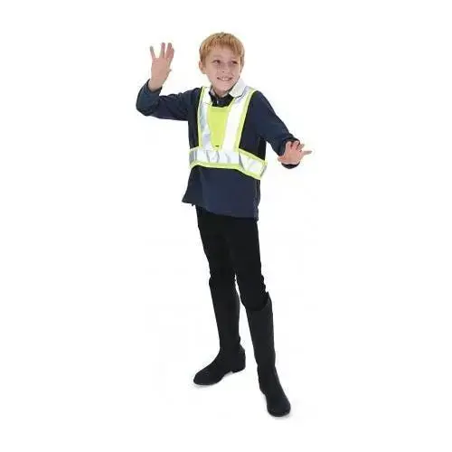 Equisafety Child Reflective Hi Vis Adjustable Body Harness - Yellow 1