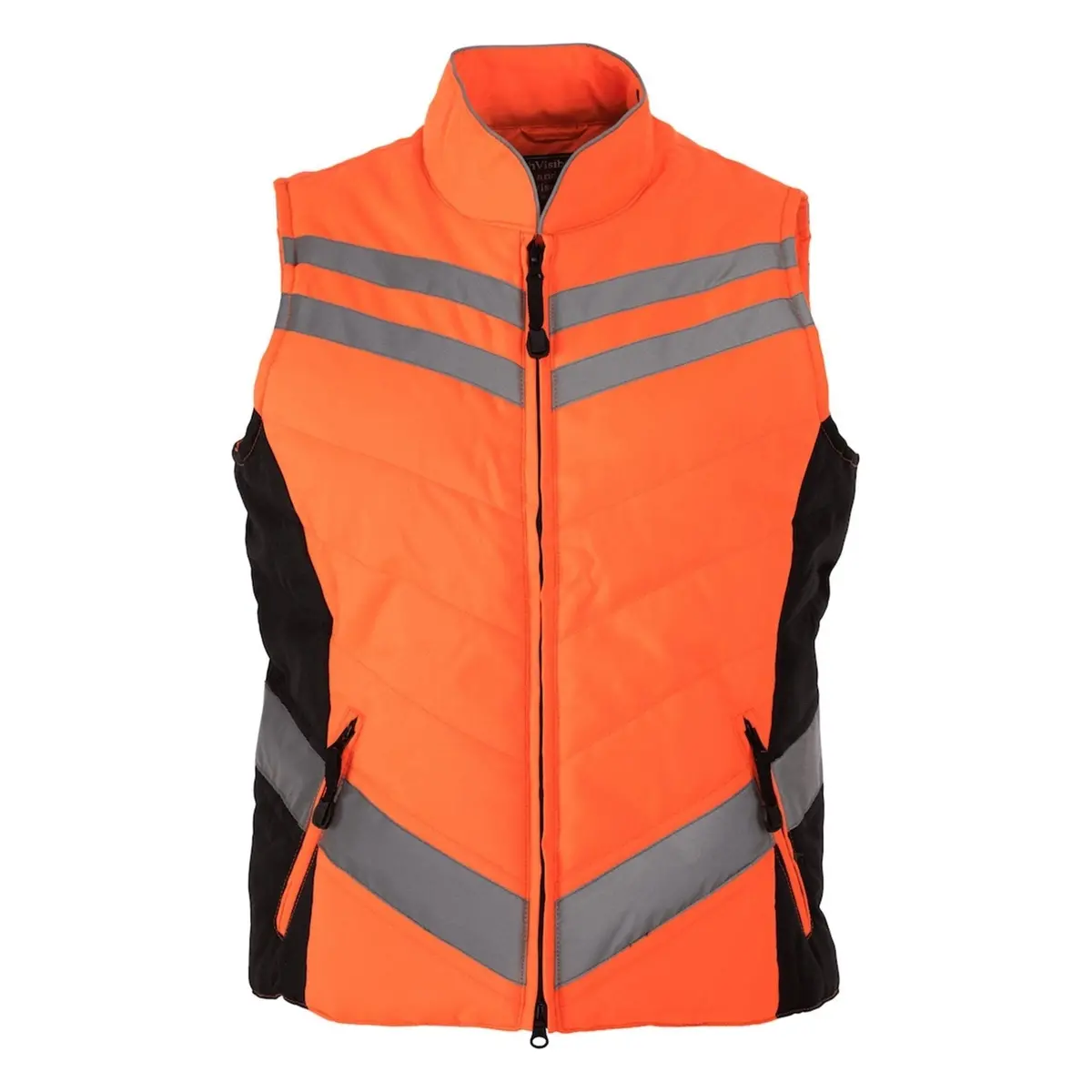Equisafety Child Reflective Riding Quilted Gilet - Orange 1