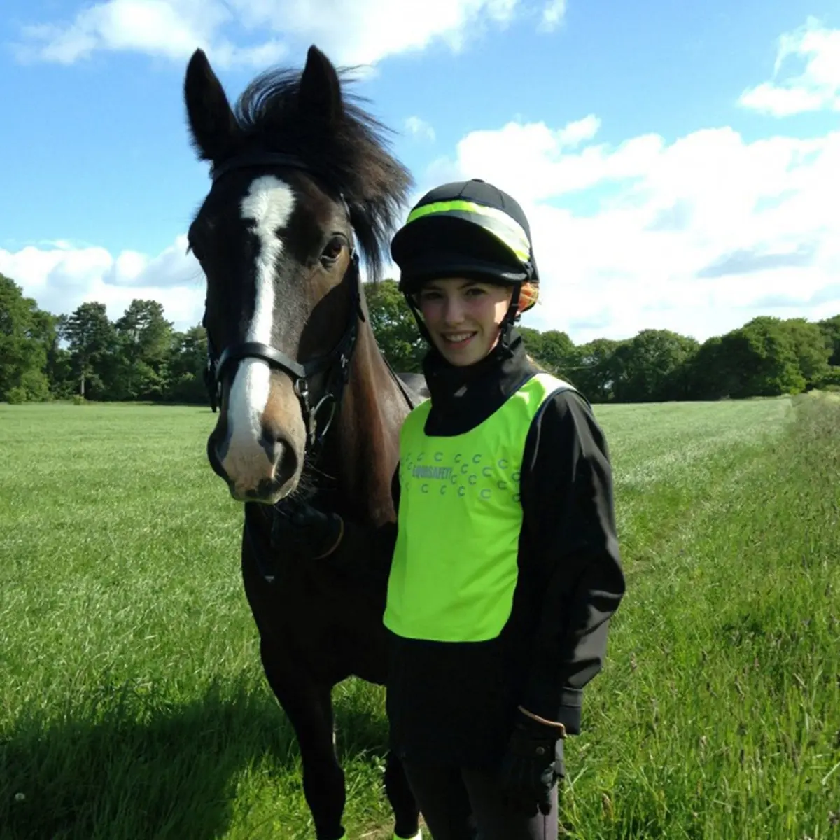 Equisafety Eco Hi Viz Pack- Vest Horse Wraps And Hat Band 1
