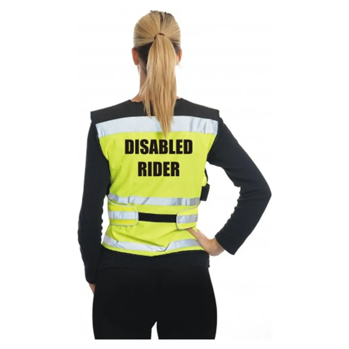 Equisafety Hi Vis Waistcoat Yellow - Disabled Rider 1