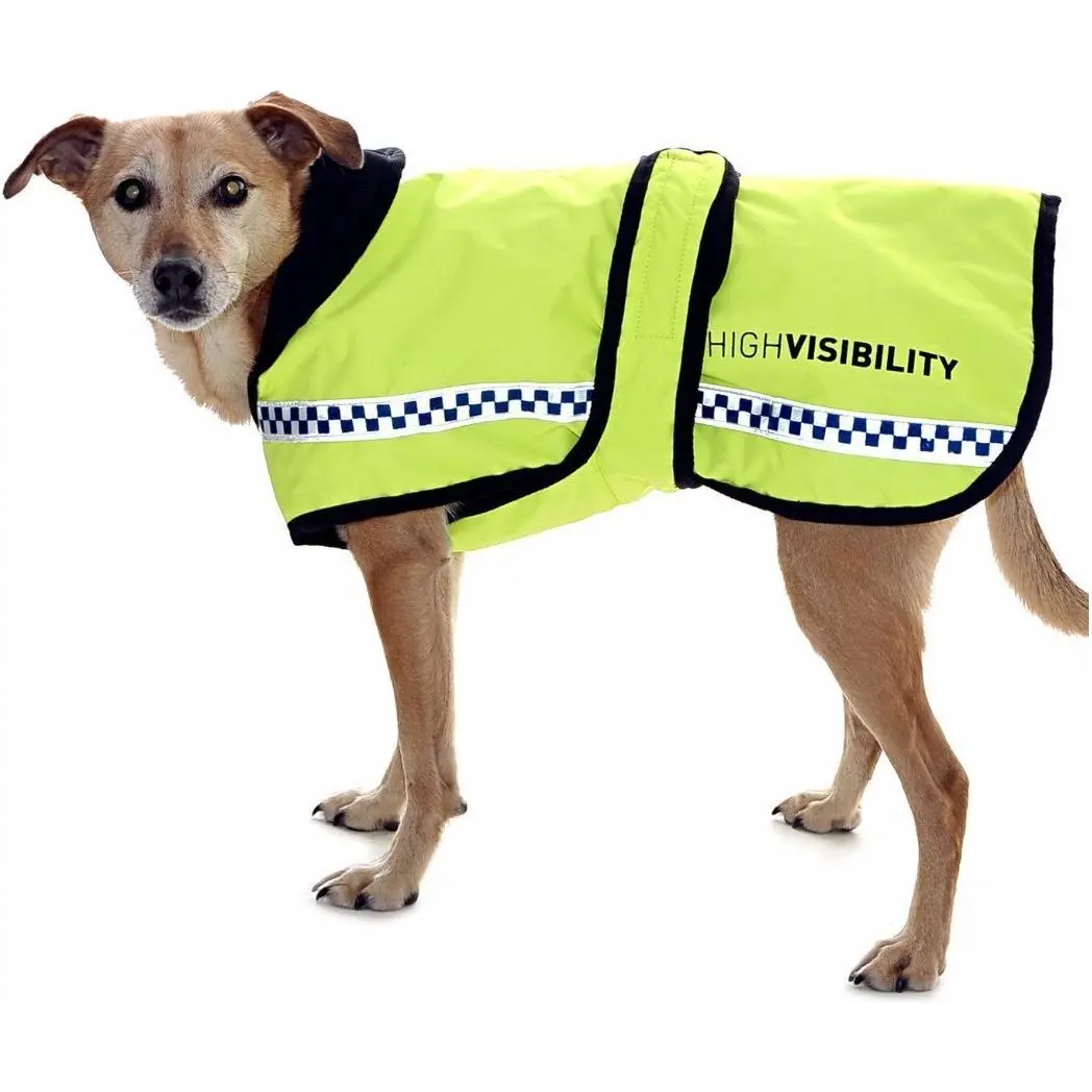 Equisafety Hi Vis Waterproof Dog Jacket - Polite 1