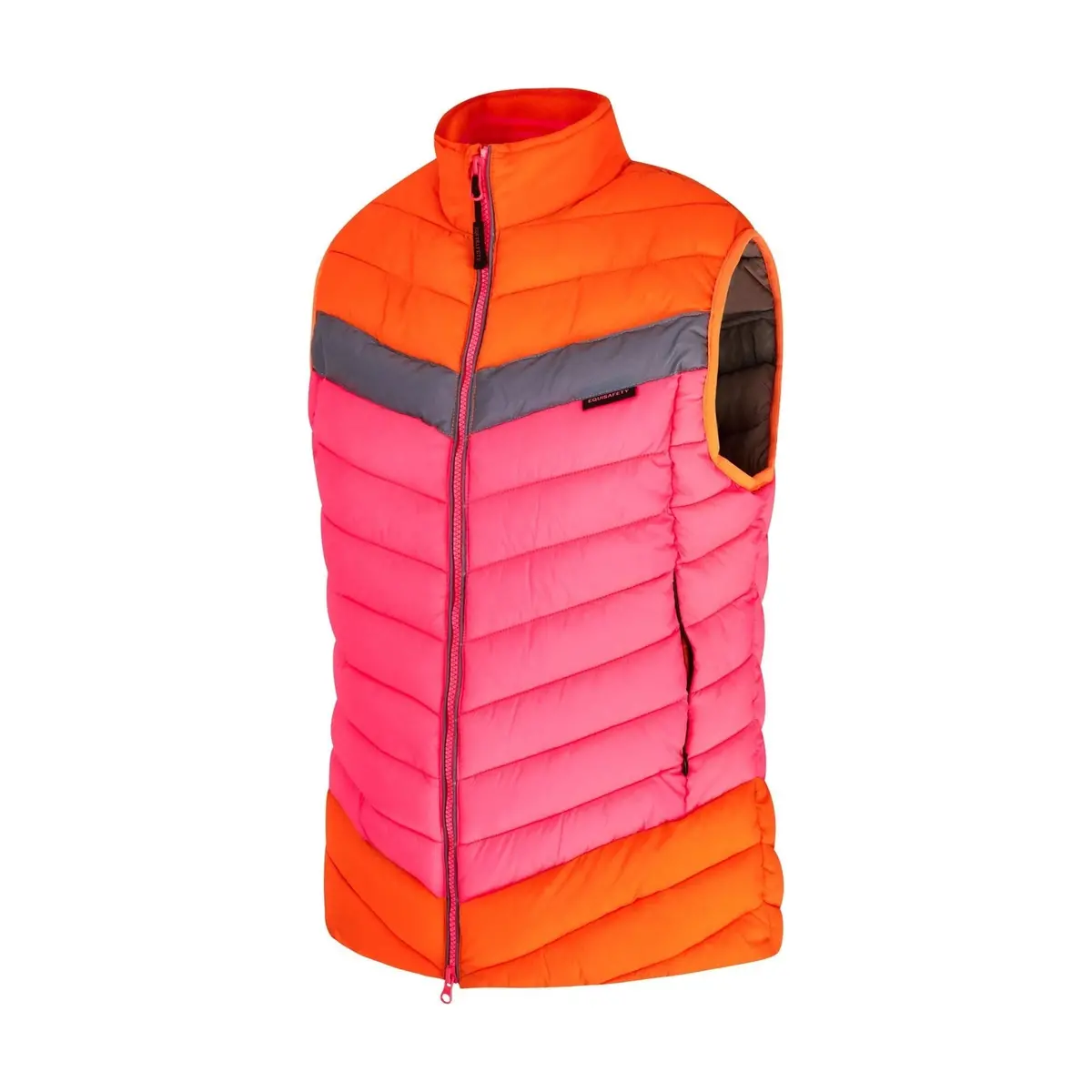 Equisafety Hi Viz Riding Gilet -Pink/Orange 1
