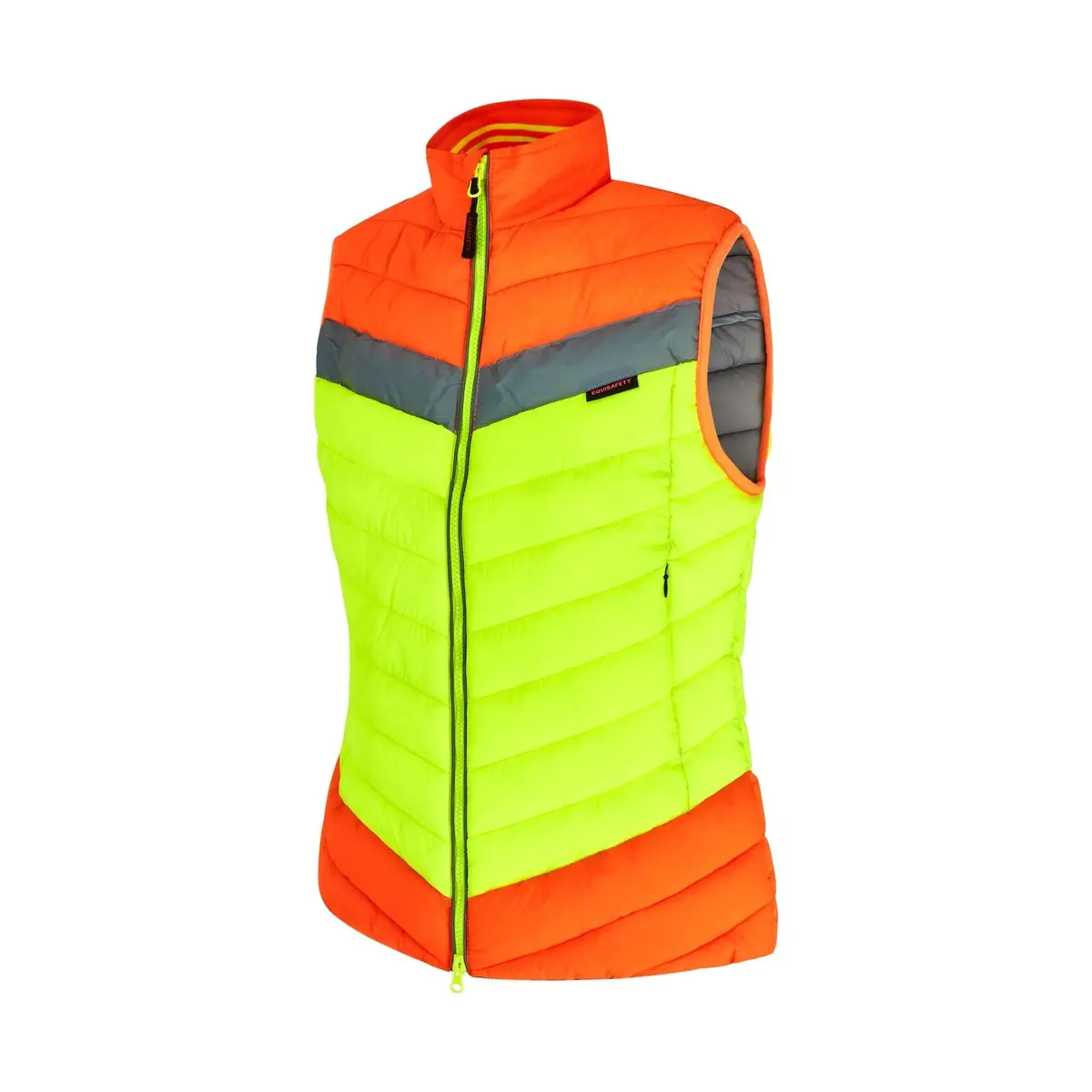 Equisafety Hi Viz Riding Gilet -Yellow/Orange 1
