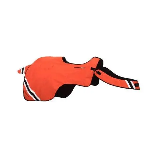 Equisafety Horse Exercise Sheet Wraparound Rug - Orange 1