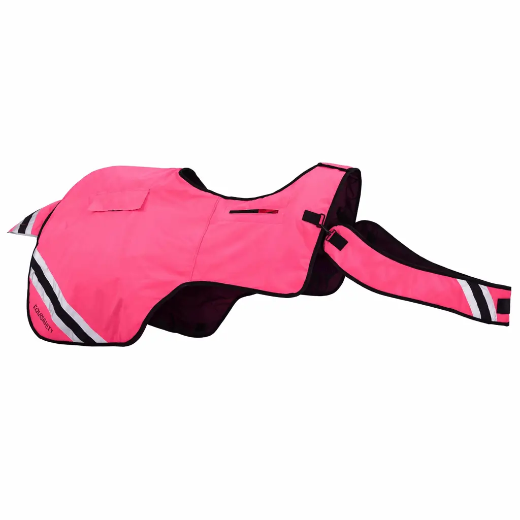 Equisafety Horse Exercise Sheet Wraparound Rug - Pink 1
