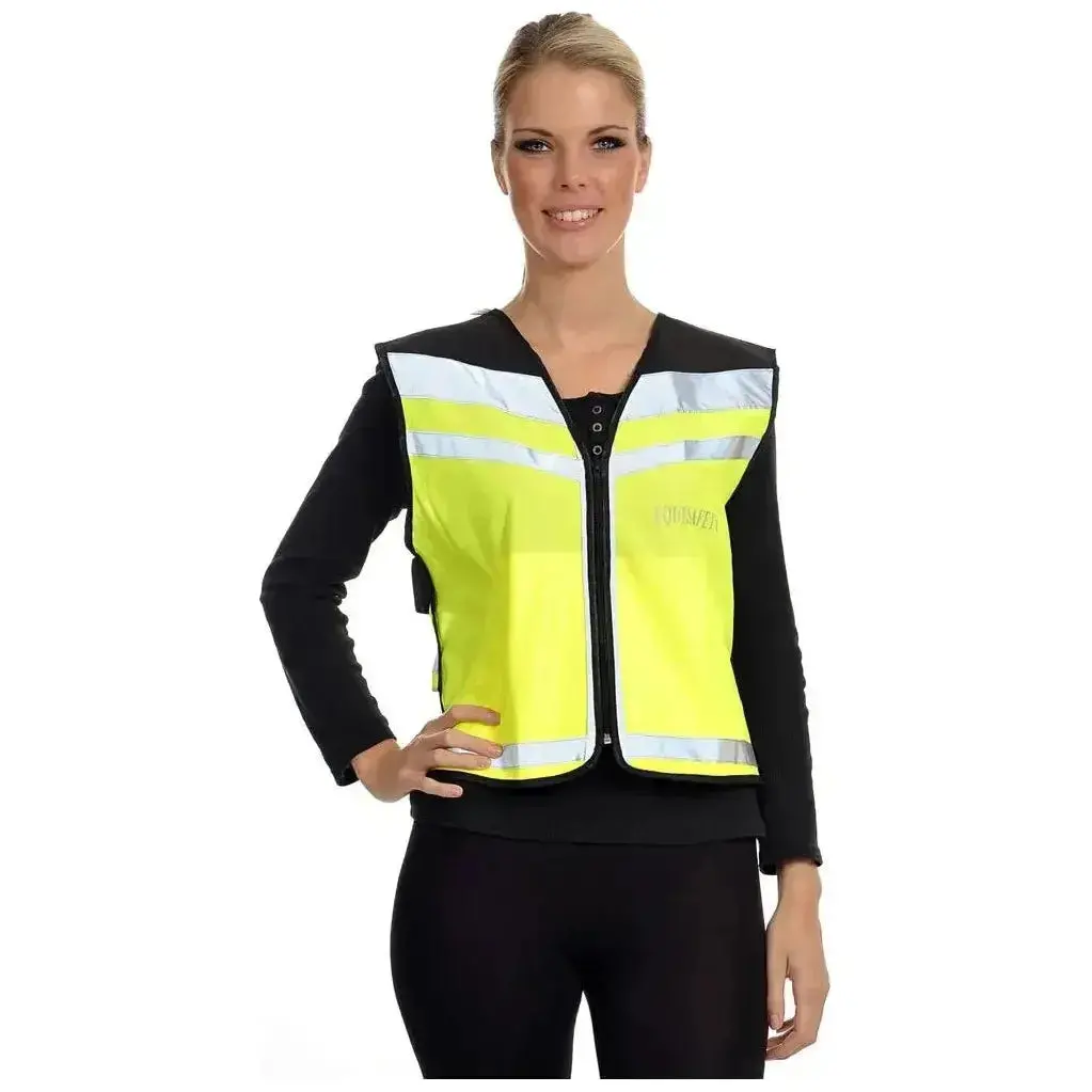 Equisafety Horse Riding Hi Vis Yellow Waistcoat - Please Pass Wide & Slowly 3