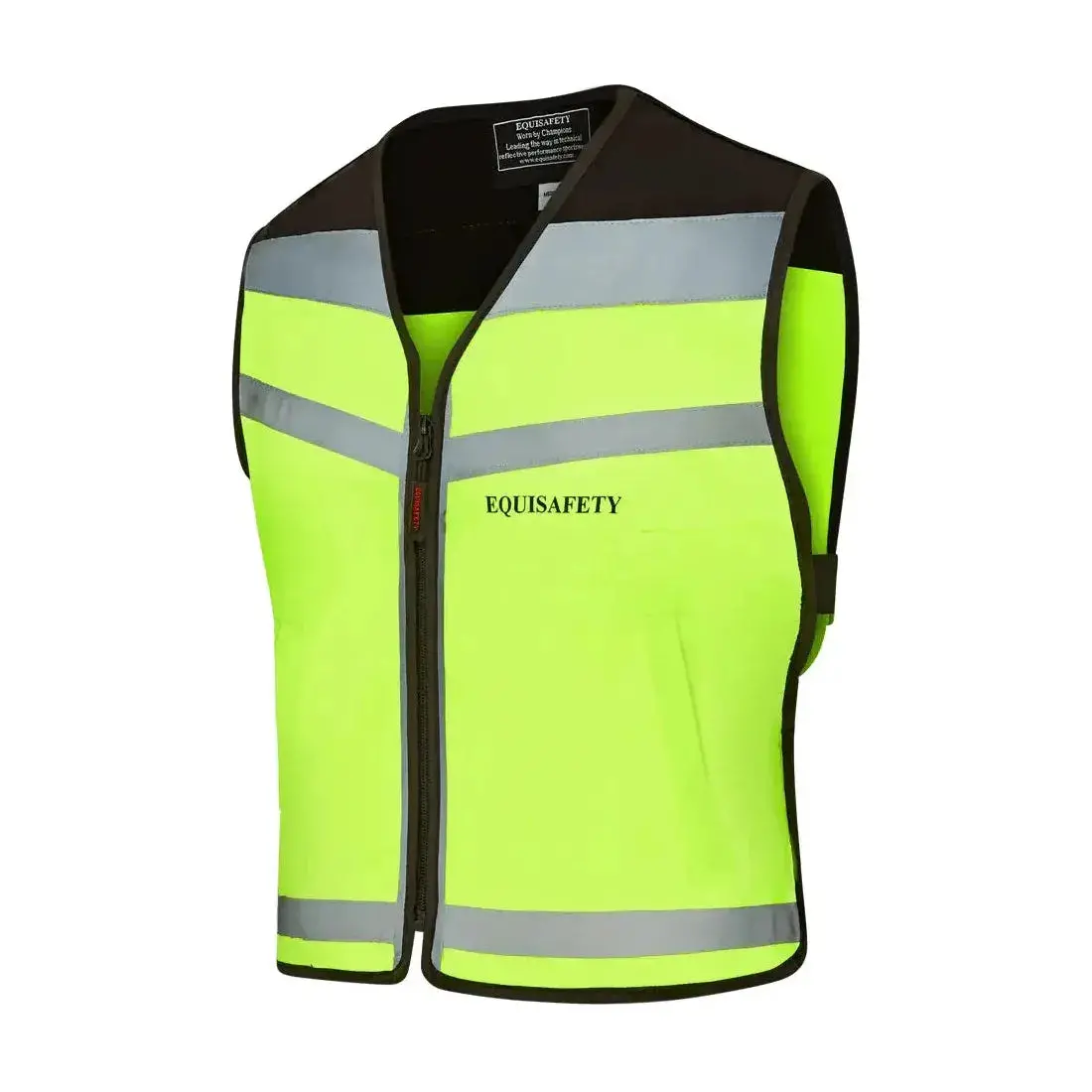 Equisafety Horse Riding Hi Vis Yellow Waistcoat - Please Pass Wide & Slowly 2
