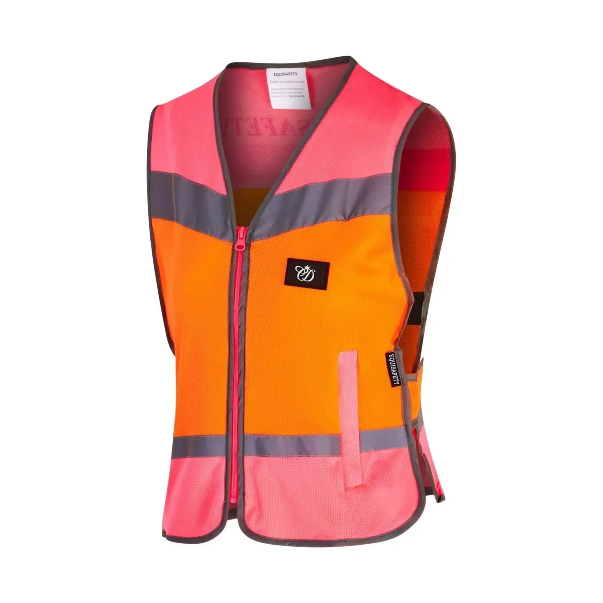 Equisafety Multi Colour Hi Vis Vest - Pink/Orange 1