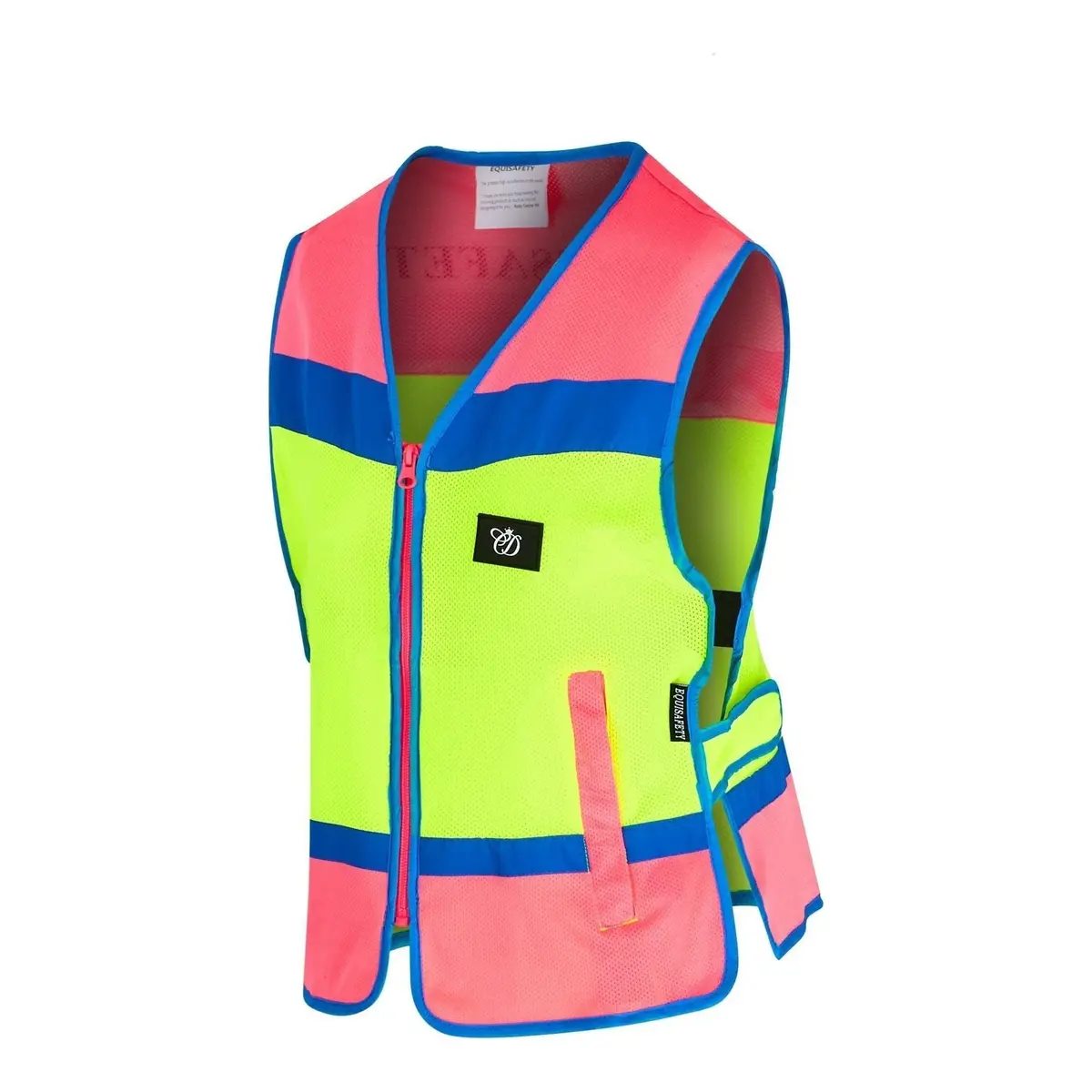 Equisafety Multi Colour Hi Vis Vest  - Pink/Yellow 1