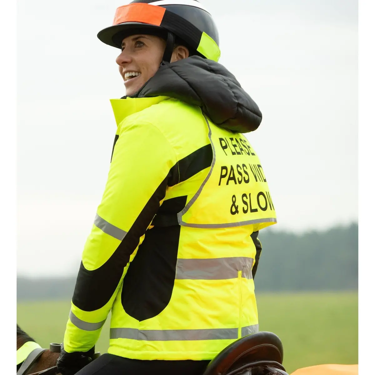 Equisafety Multi Coloured Hi Vis Hat Band - Yellow/Orange 1